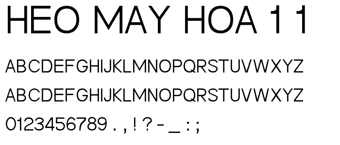 Heo May Hoa 1_1 font